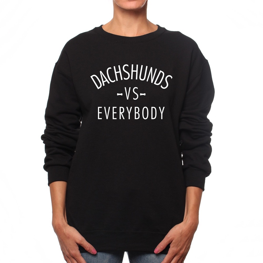 Dachshunds vs Everybody Sweater Dog Mom Sweatshirt